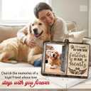 2 x Dog Photo Frame Memorial Ornaments, Personalized Ornaments for Pet Loss Sympathy Gift, Memorial Picture Frame Ornament for Hanging Decor, Loss of Dog Customized Gifts