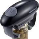 Elite Gourmet EJO800 High Power Torque Automatic Battery Operated Electric Jar Opener, One-Touch Electric Operation, Easily Remove Most-Size Lids with Auto-Size Guides, Black/Gray (Single)