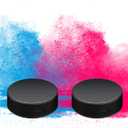 Hockey Puck Gender Reveal Party - Exploding Pink and Blue Ice Hockey Pucks Boy or Girl Gender Reveal Party Supplies (2 Pack)