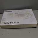 Portable Baby Bouncer Seat with 8 Melodies, 3 Vibration Levels & Adjustable Volume, Foldable Infant Bouncer Rocker with Safety Harness for Baby 0-6 Months, Indoor & Outdoor Use BR2403 (Grey Blue)