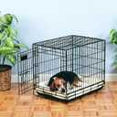 Slumber Pet Sherpa Crate Pet Bed with Bumper-Style Cushioning for Comfort in Crate,Small, Natural Beige