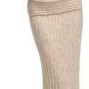 Kwunbwa Skirt Sets Women 2 Piece Outfits Off Shoulder Long Sleeve Sweater Bodycon Maxi Skirt Fall Knit Sweater Set (Beige) XL