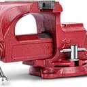 Forward 1306 6 Inch Home Vise Ductile Iron 6" Bench Vise Homeowner's Vice with Anvil and Swivel Base