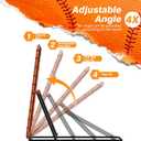 Baseball Rebounder Net, Portable Bounce Back Trainer for Baseball & Softball with 4 Adjustable Return Angles, 4 x 4.5 ft Practice Tool for All Skill Levels
