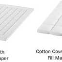 Lavish Home Down Mattress Topper - King 4-Inch Duck and Goose Feather Bed with Cotton Mattress Topper Cover - Plush Pillow Top for Cushion and Support (White)