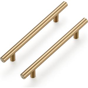 Ravinte 3 Pack 7.38" Cabinet Pulls Champagne Bronze Stainless Steel Kitchen Cupboard Handles Cabinet Handles 7.38" Length, 5" Hole Center