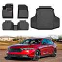 Mixsuper Accord Floor mats-Floor Mat & Cargo Liner for Honda Accord 2023-2026 Gasoline & Hybrid, All Weather TPE Rubber Floor Liners Protection for Accord Accessories, Full Set Anti-Slip Car Mats, Black