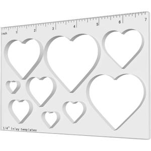 9 in 1 Router Templates for Woodworking Router Jig Template Heart Inlay Templates Decorative Templates