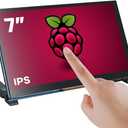 7 Inch Touchscreen IPS DSI Display Compatible with Raspberry Pi 5/4/3, 800x480 Pixel Capacitive Screen MIPI Driver-Free Interface