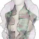 PATIKIL Ruffle Lace Trims, 5 Yards Retro Organza Fabric Trim Tulle Decorative Ruffle Lace Border for DIY Sewing Dress Bag Costume Trimming Craft Cake Decor, Gradient Green