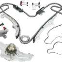 BLACKHORSE-RACING Timing Chain Kit + Water Pump Compatible with 2007 2008 2009 2010 Ford Mercury 3.5L Lincoln Mazda 3.7L DOHC