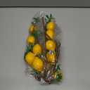 4Pcs Artificial Lemons Branch, 19 Inch Vivid Yellow Fake Lemons Branch with Green Leaf and Adjustable Branch, Lemon Decor for Home Kitchen, Graden, Office Desk, Party Summer Decorations