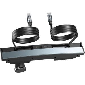 65W USB Hub for Tesla Model 3 Highland/Model Y Juniper 2024 2025 Waterproof - 4Ports Fast Charger Tesla Accessories for Tesla Phone Charger 2 Type-C Fast Charging Cables