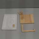 Free Drilling Bamboo Wall-Mounted Toilet Paper Holder Self-Adhesive or Screw Toilet Tissue Roll Holder for Bathroom and Kitchen