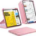ESR for iPad Air 11 Inch Case M4/M3/M2 (2026/2025/2024), iPad Air 5th/4th Gen Case (2022/2020), Vertical Stand Cover, Multi Stand Angles, Ultra-Stable Cover with Pencil Holder, Flip Series, Pink