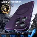 Faiono Magnetic for iPhone 15 Pro Max Case [Full Camera Protection][Military-Grade Protection][Compatible with MagSafe] Shockproof Protective Slim Phone Case for iPhone 15 Pro Max, Dark Purple