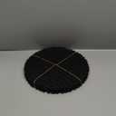 AHHFSMEI Paper Braided Round Placemats Set of 8 Natural Non-Slip Heat Resistant Table Mats for Dining Tables Woven Indoor & Outdoor Place mats(Black,8)