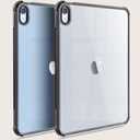 tineeOWL Bounce Case for iPad (A16) 11th Generation 11 Inch 2025/10th Generation 10.9 Inch 2022 Case with Pencil Holder, iPad 11 10 with Clear Back, Rugged & Durable, Black 