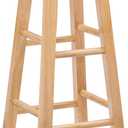 Linon Natural Barstool with Round Seat, 24-Inch