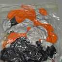 ALL-IN-1 Orange and Black Balloon Arch Kit & Garland with BONUS Starburst Balloons Orange Black Silver Balloons for Graduation Birthday Bengals Halloween Harley Davidson Basketball Party Decorations
