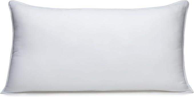 Amazon Basics Down Alternative Bed Pillows for Back and Side Sleepers, Medium Density, King Size, 36" x 20", White, 1-Pack