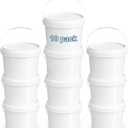 METAPACK 338 fl oz / 2.6 gal White Food Grade Plastic Buckets with Lids & Handles, Airtight Freezer Safe Small Storage Containers, Easy-Open Pails for Snacks, Sauce, Salad, Soup, Candy (10 Pack)