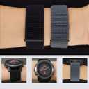 2 x Abanen Hook and Loop Quick Dry Watch Band for Fenix 8 47mm/ epix Pro 47mm / Fenix 7/6/5, 22mm Woven Nylon Ultralight Sport Wristband Strap for Garmin Instinct 2, Instinct 3 45mm