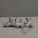 MCEAST Pack of 3 Christmas Stocking Holders Metal Mantel Stocking Clips Fireplace Stocking Hangers for Christams Decoration, Silver