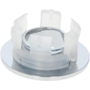 Yinpecly Copper Sink Overflow Covers Basin Trim Round Hole Caps Insert for Home Shopping Malls Kitchen Bathroom Silver Tone 2PCS