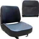 Universal Forklift Seat Tractor Seat with Adjustable Slide Track and Tool Bag, For Excavator Skid Loader Backhoe Dozer Telehandler (50x45x40cm/19.68x17.72x15.75inch)