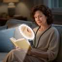 10X 30X Large Magnifying Glass with Light, Hands Free Magnifying Glass for Reading, 3 Color LED Lights Flexible Gooseneck Magnifier for Close Work Reading Sewing, 4.3in