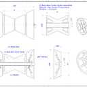 4" Boat Trailer Roller Assembly Bow Roller with Spoke fits 1/2" Shaft (Black)