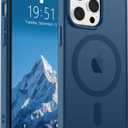 SUPFINE Magnetic for iPhone 13 Pro Max Case (Compatible with MagSafe) (Military Grade Drop Protection) Slim Translucent Matte Shockproof with Anti-Fingerprint Phone Case,Deep Blue