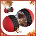 Mankoda Interactive Dog Puzzle Toys, Brain Stimulation Rolling Treat Dispenser Ball & Slow Feeder Combo for Dogs to Keep Them Engaged and Busy (Red)