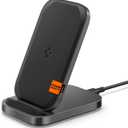 Spigen [Designed for Samsung] Qi True 15W Super Fast Wireless Charger Stand for Samsung Galaxy Z Fold Flip 6 5 4 3 S25 Ultra S25 Plus S25 S24 Ultra Plus S23 S22 and More [No Adapter Included]