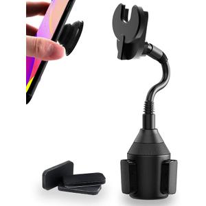 Car Phone Holder for Pop Socket, Car Cup Holder Phone Holder Compatible with Popsocket Mount for Car, Flexible Gooseneck Car Mount for Pop Mount Fits iPhone Samgsung and Any Smartphones