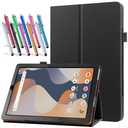 elitegadget Case for Onn 7 Inch Tablet (2024 Model) Gen 4 - Slim Lightweight Folio PU Leather Folding Stand Cover Case + 1 Random Stylus (Black)