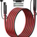 Bateria Power 10AWG 10FT SAE Extension Cable, SAE Quick Disconnect Connector for Automotive, Solar Panel, RV, Battery Charger