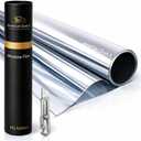 Large One Way Privacy Window Film 36in x 24.58ft - Premium PET Mirror Tint for Big Windows, Heat & UV Control, Anti-Glare Sun Blocking, Patio Doors & Sliding Glass - American DuoLX