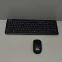 Amazon Basics 2.4GHz Wireless Keyboard and Mouse Combo, Quiet and Compact US Layout, Unifying USB Receiver, Black