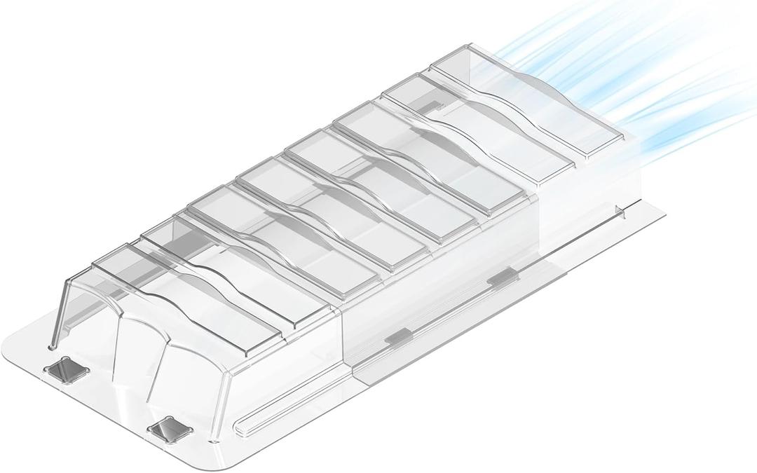 Sideways Magnetic Vent Extender for Under Furniture, Floor Resiter Vent Deflector Fits Vents 3" - 6" Wide (1PCS)