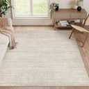 Valenrug Washable Rugs 5x7 - Stain Resistant 5x7 Area Rugs for Living Room, Non Slip Backing Printed Rugs for Bedroom, Folable Machine Washable Area Rug (5'x7', Beige) (5' x 7' (Rectangular), 01-beige)
