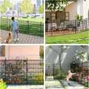 15 Panels No Dig Garden Fence with Gate, 32 in(H) X36.3 ft(L) Metal Fence Panels, Thickened Rustproof Garden Fencing, Animal Barrier Fence for Dogs, Rabbits, and Patio