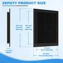 16"x22" Gable Vent Aluminum Alloy – Durable Attic, Garage & Shed Ventilation, Integrated Metal Screen to Stop Critters, Anti-Condensation Design, Opening 14"x20" Black