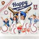 96 Pcs Baseball Birthday Party Supplies Including Plates, Napkins, Forks & Party Favors