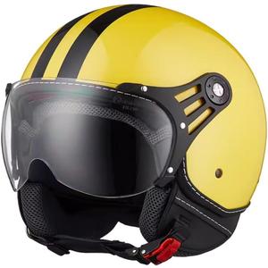 3/4 Open Face Retro Motorcycle Helmet Vespa Helmet Vintage Helmet for Vespa Motorbike Casco, Moped, Cruiser, Bobber, and Chopper - DOT Approved, XL Size, Yellow Color