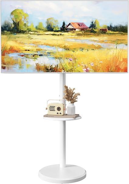 Small Rolling TV Stand for 10-46 Inch TVs with Shelf and Hidden Wheels
Mobile TV Cart ,Portrait to Landscape,Modern Floor TV Stand for Living Room,Height Adjustable,Max VESA 200x200mm (White)