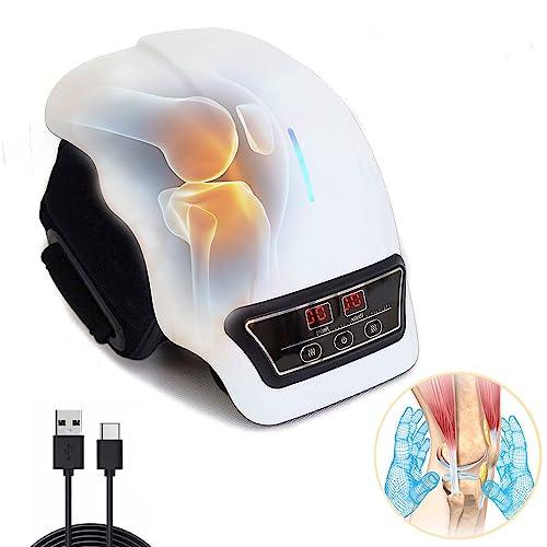 ADKJOY DTOKO Knee Massager -Large Screen, Adjustable Temperature, Cordless Knee Massagers with Heat and Vibration, Portable Wearable Knee Massager Easter Women’s Day Gift for Mon - Blue