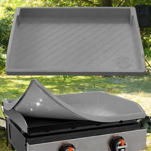 Silicone Griddle Mat Cover for Blackstone 22 Inch, Upgraded Full-edge Heavy Duty Food Grade Silicone Grill Protective Cover for Blackstone Accessories, Protect for Omnivore from Dirt, Rust(Gray）