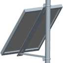 Mounting Brackets Pole Mount for Solar Panel 30W to 60W Single Module Aluminum Brackets Heavy Duty Mounting Racks with Hardware Kit - 45 Degree Tilt Mount on Diameter 2-inch Pole